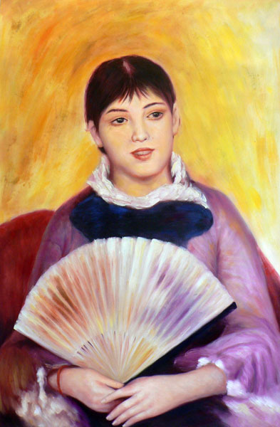 Girl with a fan